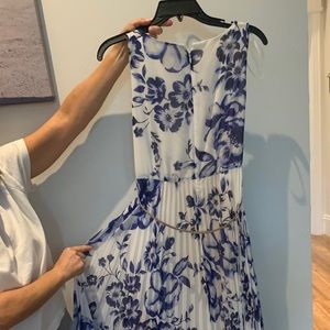 Eliza J Print Pleat Chiffon Maxi Dress